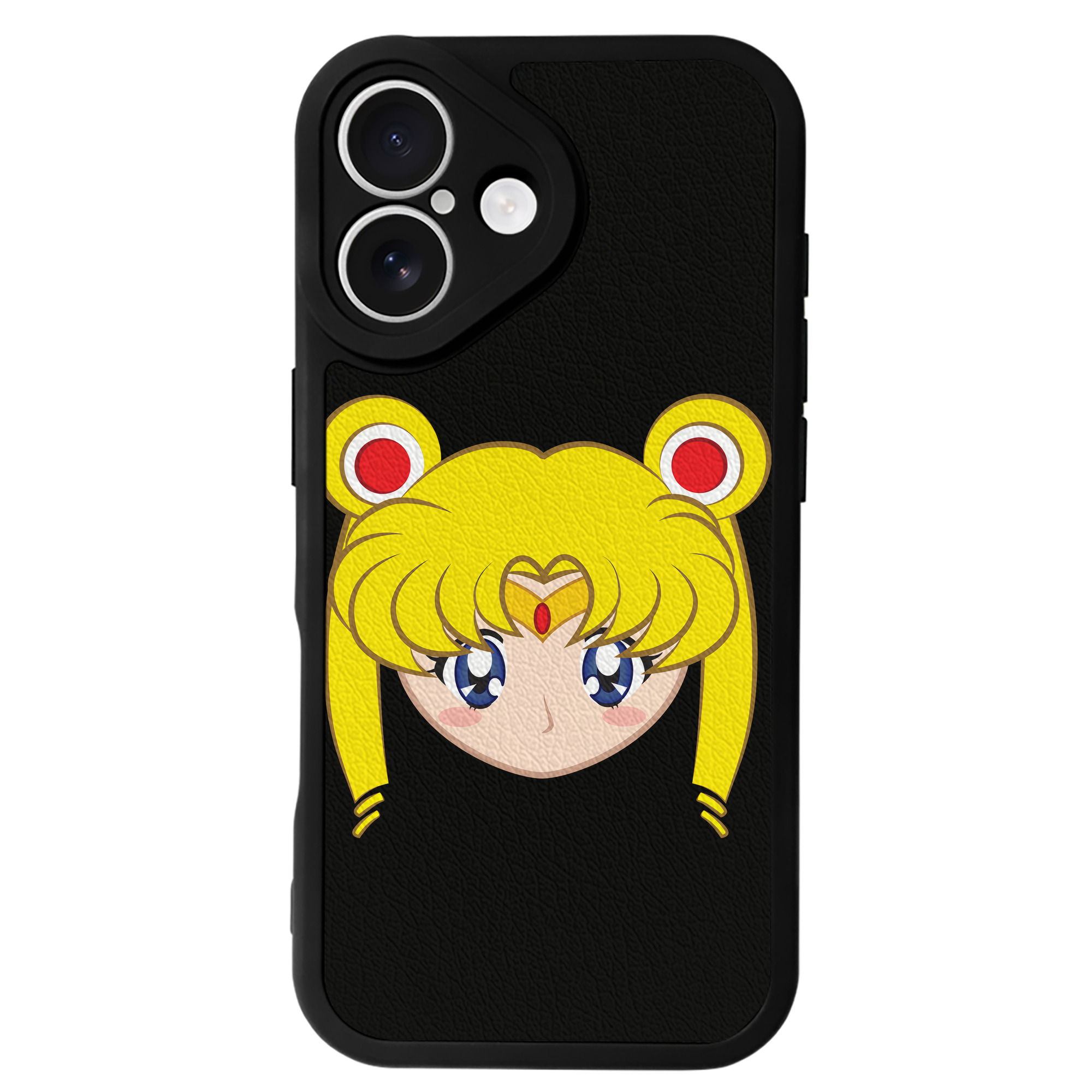 （画像用） 美少女戦士セーラームーン 月野 うさぎ つきの うさぎ Sailor Moon Tsukino Usagi 【iPhone 16シリーズ対応】シリコンスマホケース（レザー調） 材質：シリコン